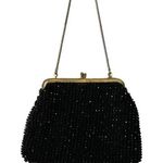 Black Mademoiselle VTG Hand Beaded Sequined Evening Bag Clutch Night Out Party Photo 0