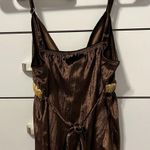 Y2K Anxiety Brown & Gold Tank Top Size L Photo 2