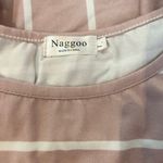 None Naggoo Women’s Pink and White Striped Dress Photo 2