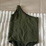 Urban Outfitters  Olive Green One-Shoulder Bodysuit Photo 5