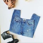 Topshop Medium Wash Denim Blue Distressed Hayden Moto Jeans Women's Size 28 Photo 3