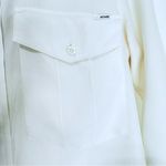 MOTHER Off White The Cadet It's Very Cool French Button Down Shirt 100% Silk XS Photo 5