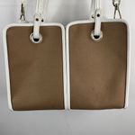 Kate Spade Sam Canvas Satchel Blazer Brown White Leather Trim Shoulder Bag Purse Photo 4