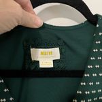 Anthropologie Maeve Dark Green Patterned Long Sleeve Belted Dress Sz XS Photo 3