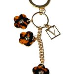 Victoria's Secret Victoria’s Secret Logo and Flowers Key Fob Keychain 
Pink Gold Tortoise Shell Photo 0