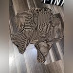 Ultra Flirt  Striped Black and Cream Women's Top Photo 6