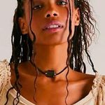 Free People NWT  Sunshine Express Glass Choker in Black Photo 2