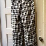 Korean Mishow punk rock goth black white high rise checkered plaid dress pants S Photo 1