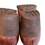 Born Karin Brown Distressed Leather Side Lace Western Ankle Boots, Sz 9 Photo 13