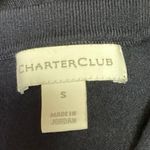 Charter Club  Women's Blue Long Sleeve Crew Neck Button Up T-shirt Tee Top Sz M Photo 2