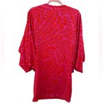 Trina Turk PINK ORANGE PRINT STRETCH SWIM VNECK POPOVER COVERUP L Photo 4