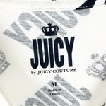 Juicy Couture White Black “Juicy” Crown Graphic Print Long Sleeves Top Medium Photo 4