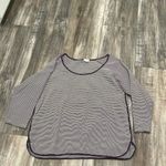 Lake Pima Long Sleeve Stripe Pajama Shirt Purple Size XL Photo 2