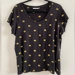 Fabienne Chapot Black & Gold Elephant Novelty Print Krista T Photo 0