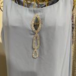 Slny Fashions Women's Rhinestone Beaded 2 piece Sleeveless Cape Dress Size 16P Photo 7