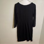 Gap  Ponte Sheath Dress Black 3/4 Sleeve Boatneck 6 Photo 5