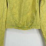 Free People  Movement Women's Yellow Mock Neck Long Sleeve‎ Textured Top Size M/L Photo 3