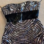 BCBGMAXAZRIA  Sequined Dress In Color Black/Comb Size 2 Photo 2