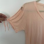 ALLSAINTS NWT Kay Tee Cami Pink Short Sleeve Cold Shoulder V-Neck Sz XS Photo 4