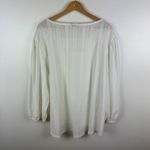 Cato  Eyelet Blouse Size 26/28W White‎ Cutout Boho Cottagecore Peasant Neutral Photo 3