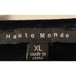 Haute Monde Black Velour Spagetti Strap Padded Bodysuit Sz XL NWT Photo 5