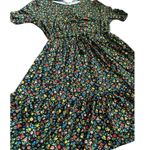 Boden Ruched Bust Ditzy Floral Preppy‎ Tie Waist Mini Pockets Size 6 Petite Black Photo 7