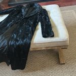 Pellicceria E.Delaroli Napoli Black Lamb Short Curly Fur Coat Italian 80's Size 8 Photo 1