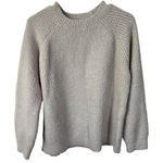 Barefoot Dreams CozyChic Beige Ribbed Knit Sweater Raglan Sleeves Womens Size M Photo 0