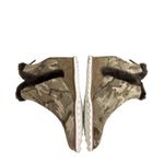 Pelle Moda Boots Size 6.5 Erin Faux Fur Trim Wedge Camouflage Zip Booties Green Photo 4