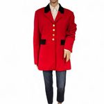 Tommy Hilfiger Vintage Classic Equestrian Riding Jacket Size 14 Red Black EUC Photo 2