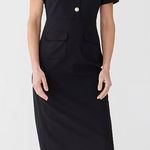 J.Crew Collared Sheath Dress in Bi-Stretch Wool Blend Photo 0