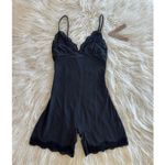 SKIMS  Fits Everybody Lace Triangle Onesie Onyx Size Small Photo 2