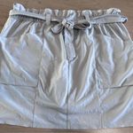 Athleta  skyline skort paper bag waist light gray size 16T Photo 9