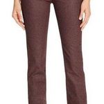 Lafayette 148  Dark Red Wax Coated Skinny Pant Jeans Photo 0