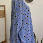 White Stag Cottage Blue Soft Sunflower Fall Printed Long Sleeve Turtleneck Shirt NEW Photo 2