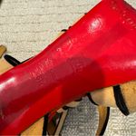 Christian Louboutin Rare Vintage  Tan & Red Suede Strappy Heels | Size 8 Photo 5