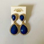 Amrita Singh  Shelter Island lapis blue and Australian crystal drop earrings. NWT Photo 1