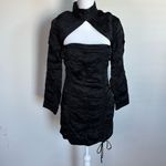 ZARA  Limited Edition Long Sleeve Satin Ruched Mini Dress Size M new with tags Photo 1
