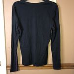 Life is Good Follow Yours Palm Tree Heart Print Long Sleeve Shirt Black Small Photo 1