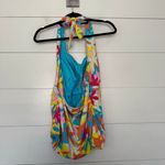 Lands' End  Women’s 18W Floral Swim Top Halter Pool Beach Ocean Photo 2