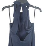 After Six Navy Bow Neck Open Back Trumpet Gown 14 New Photo 6