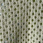 Le lis  crochet floral knit chartreuse open weave sweater 100%cotton top Sheer Photo 8