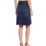 Westbound Stretch Denim Classic 5 Pocket Pull On Midi Blue Jean Skirt Womens 10 Photo 5