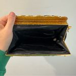 Vintage 60s Black Fully Beaded Floral Needlepoint Bag Photo 5