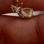 10k Gold White Opal Stud Earrings Photo 2