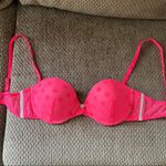 Anthropologie By Eloise Neon Pink Coral Mesh Swiss Dot Convertible Strap Bra 34C Photo 7