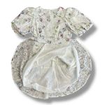 Gianni Bini Women’s Floral Eyelet Puff Sleeve Mini Dress White Size 4 Lined Photo 5