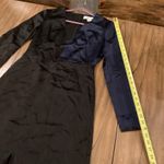 Diane Von Furstenberg  black blue color block 3/4 sleeve v neck silk midi dress 4 Photo 7