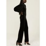 Badgley Mischka Black Velvet Jumpsuit SIZE 10 Cocktail Soft Sequin Designer $630 Photo 1