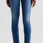 AG Adriano Goldschmied  Jeans Women 27 Blue Prima Crop Cigarette Leg Raw Hem Photo 0
